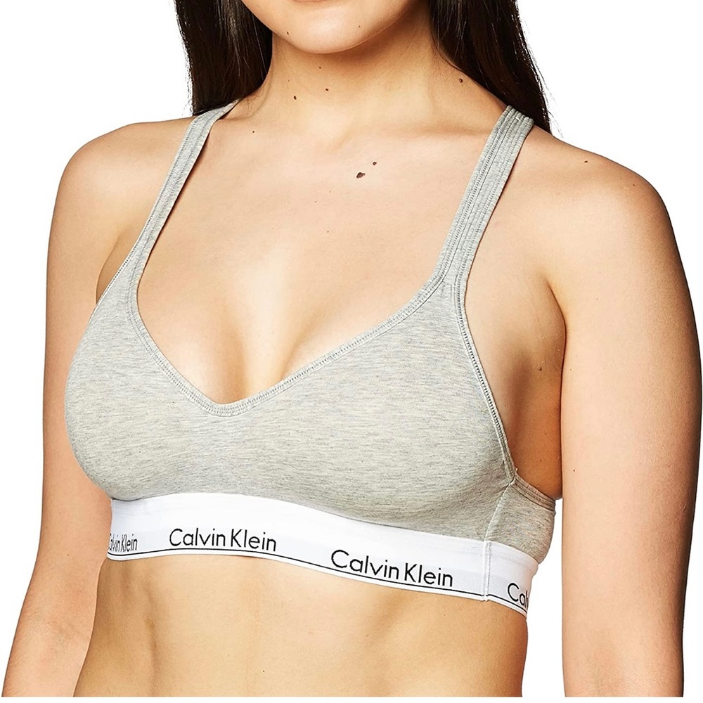 Calvin Klein Modern Cotton Lightly Lined Bralette- Size L